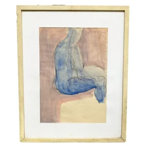 Acquerello di Nudo di Donna Anni 80